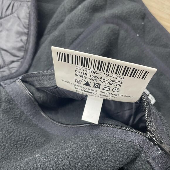 Barbour Vest Mens XL Black Polarquilt Waistcoat Zip In Liner Quilted Fleece D232 - Picture 7 of 14